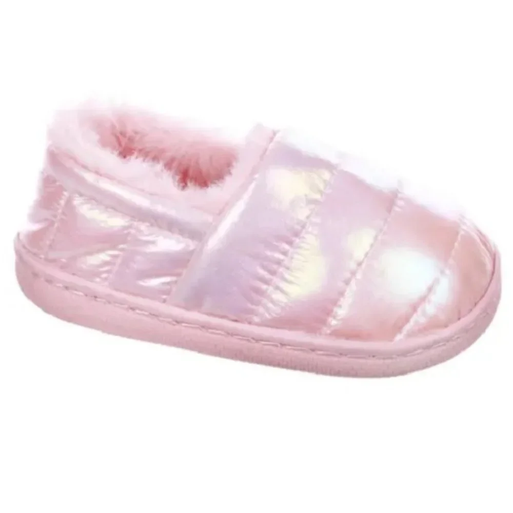 Baby Toddler Girls Capelli NY PUFFY Slippers Size 6/7 8/9 Fleece lined NWT